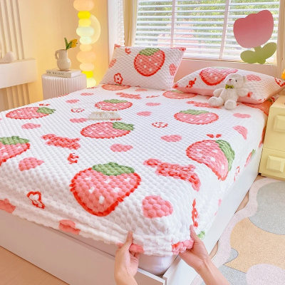 Thickened Fleece Bed Sheet Protector for Winter