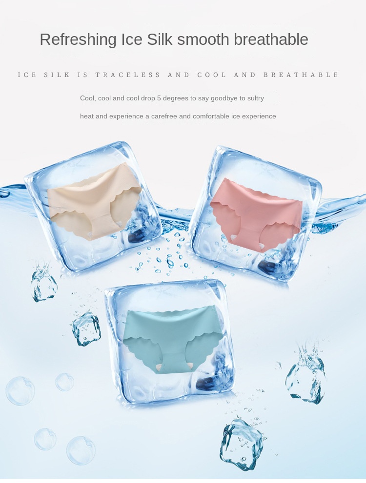 Ladies Ice Silk Seamless Panties