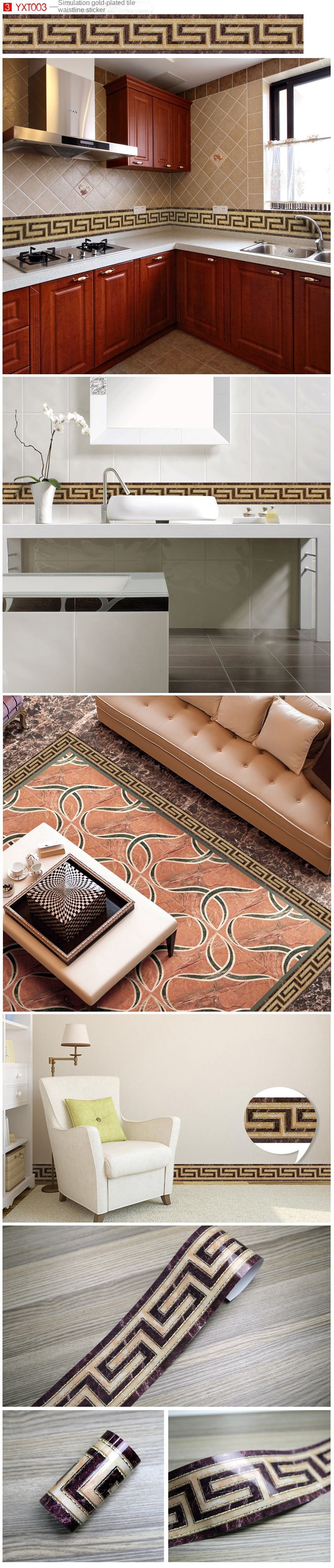 Self-adhesive Waterproof Wall Sticker for Home Decoration