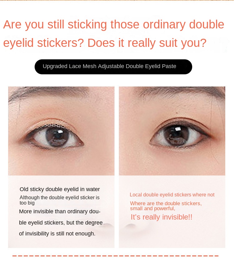 Invisible Lace Double Eyelid Patches for Various Eye Shapes