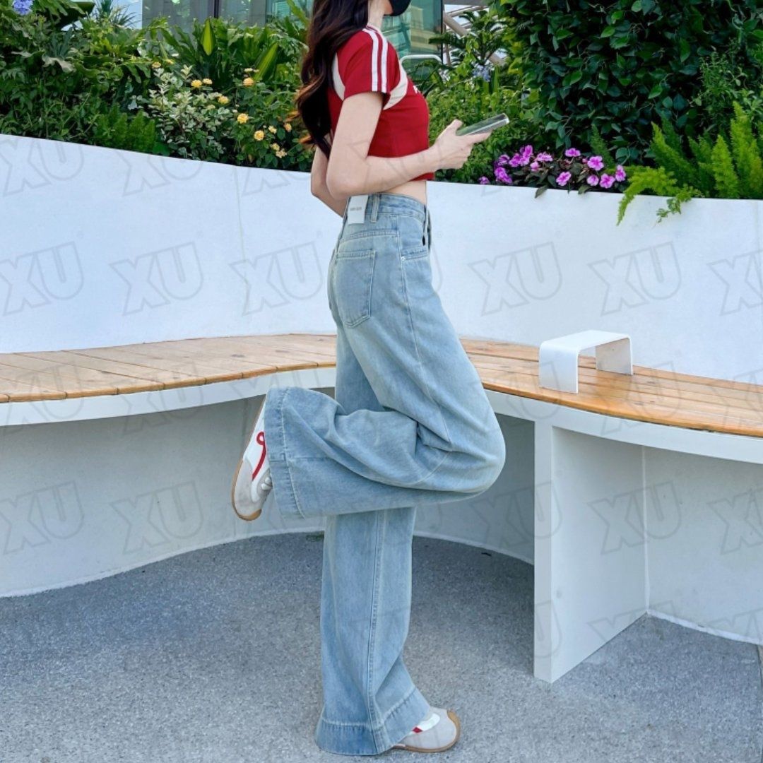 Women's Summer Light Straight Jeans for Plus Size