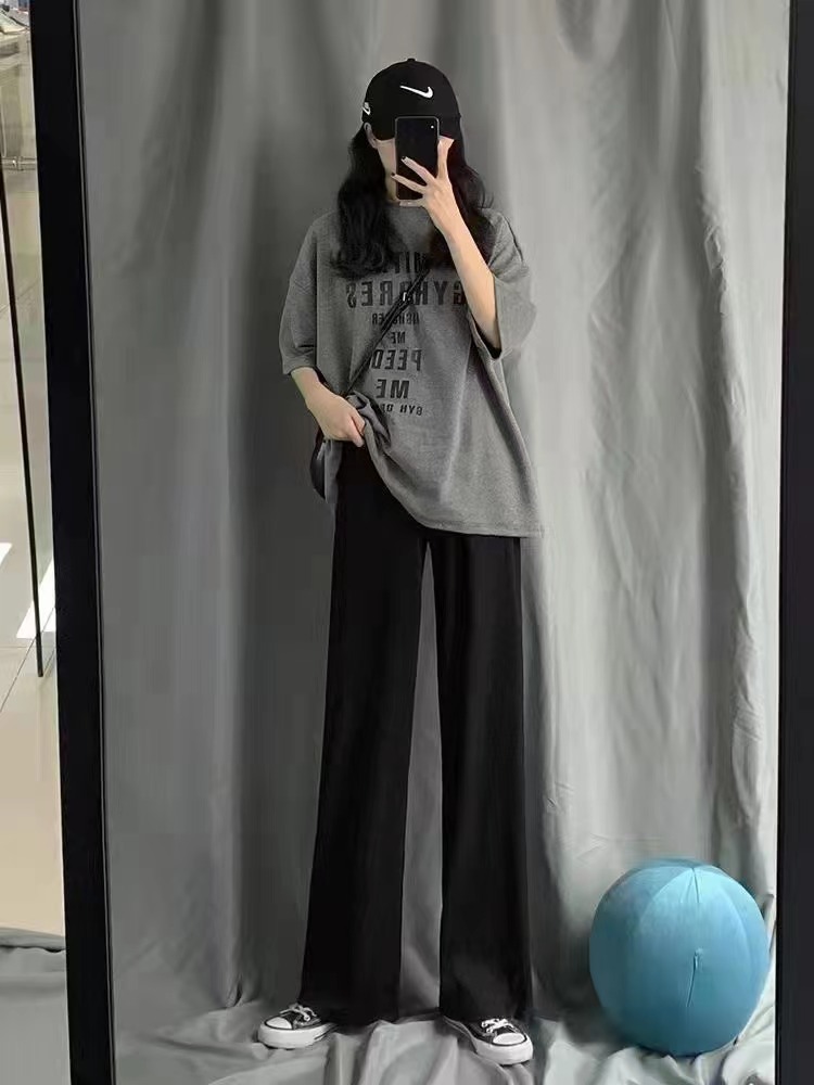 Women's Iced Silk Wide-Legged Casual Pants