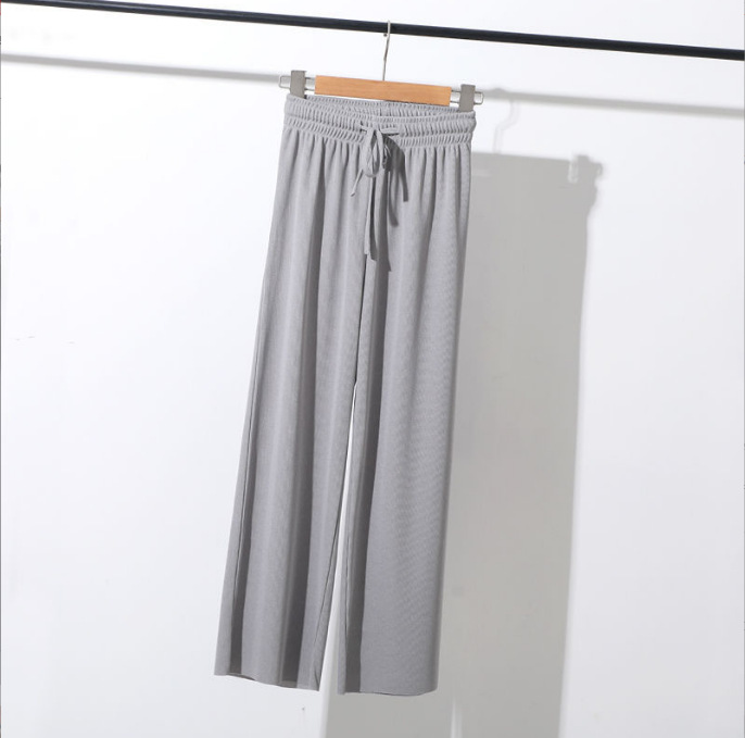 Women's Iced Silk Wide-Legged Casual Pants