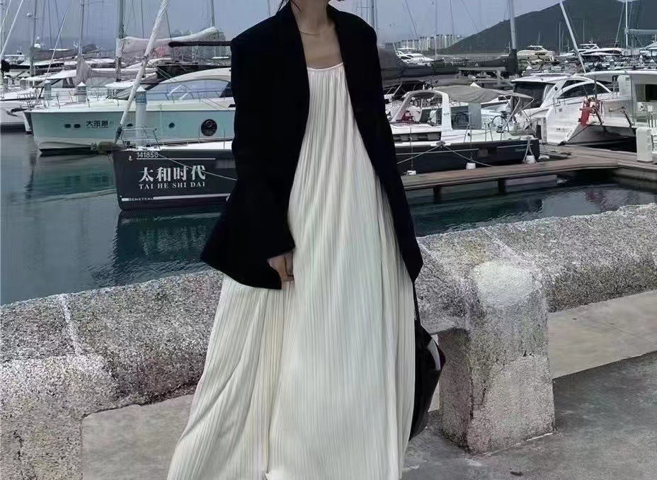 Women's Fall Ruffled Strappy Dress