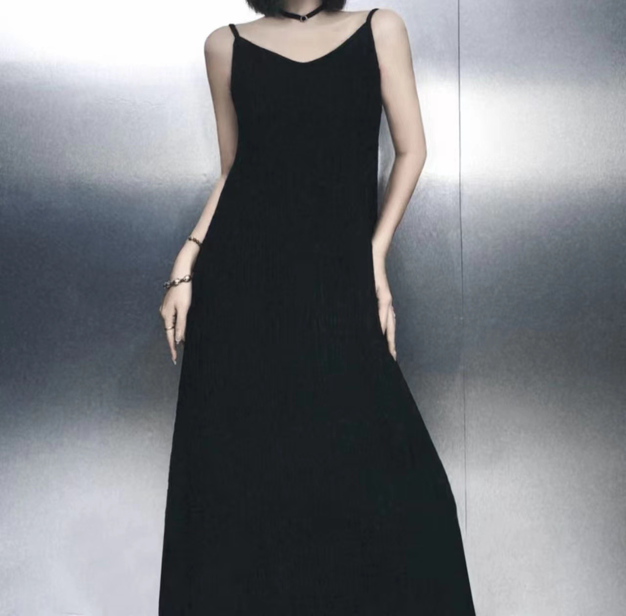 Women's Fall Ruffled Strappy Dress