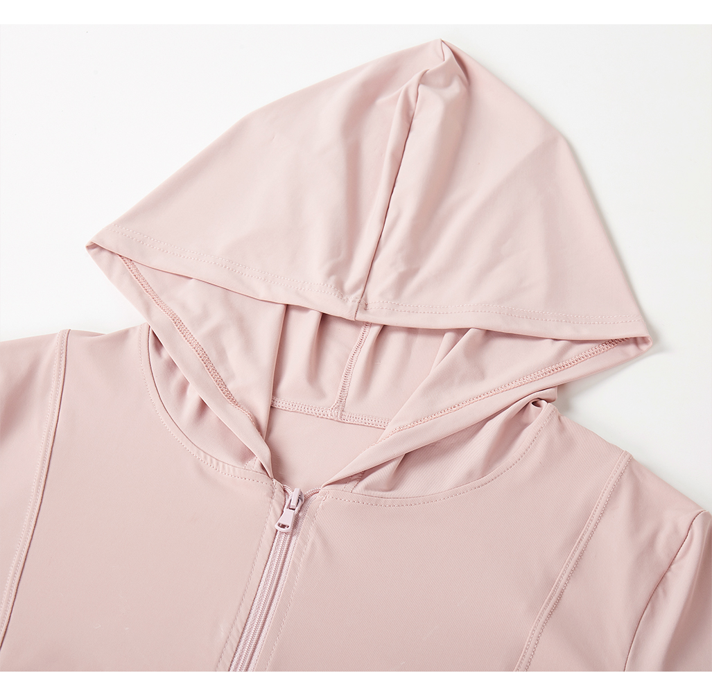 Women's Pink Ice Silk Sunscreen Jacket for Yoga and Outdoor