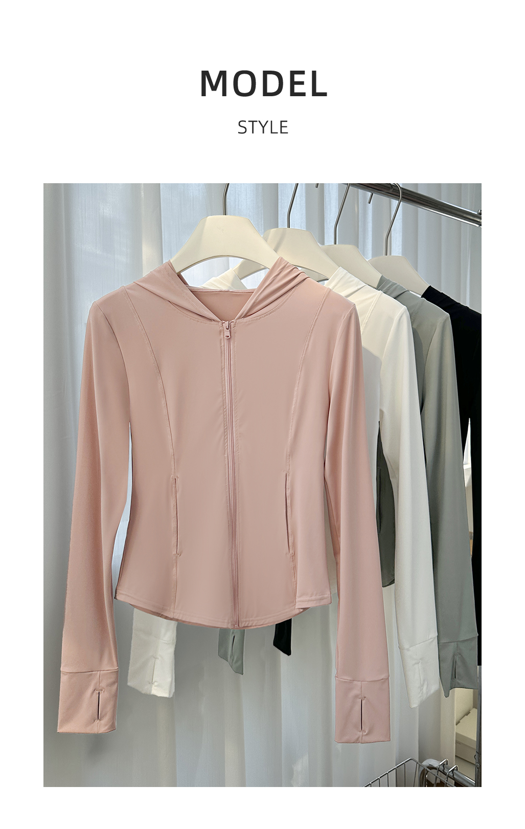 Women's Pink Ice Silk Sunscreen Jacket for Yoga and Outdoor