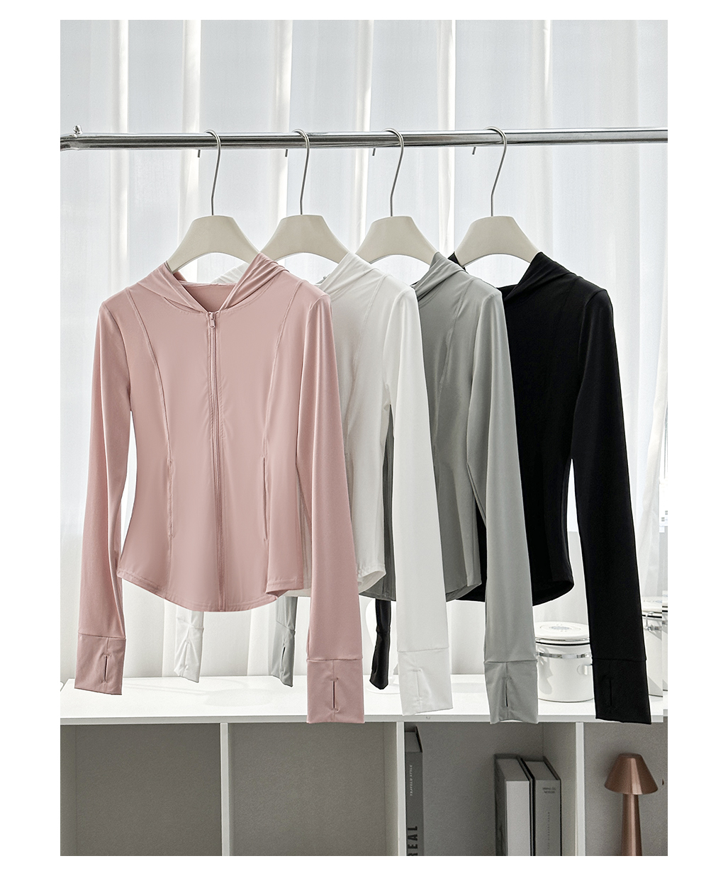 Women's Pink Ice Silk Sunscreen Jacket for Yoga and Outdoor
