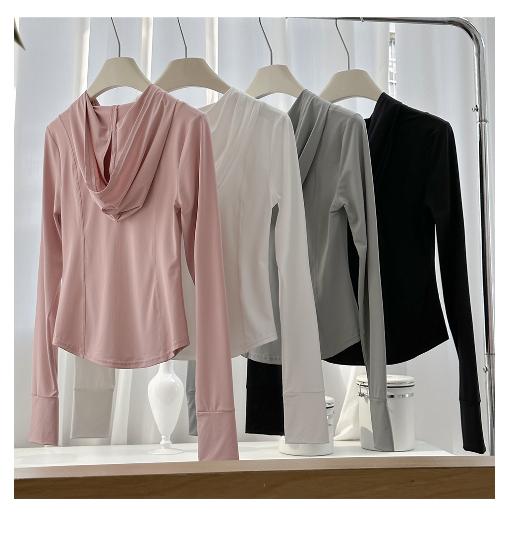 Women's Pink Ice Silk Sunscreen Jacket for Yoga and Outdoor