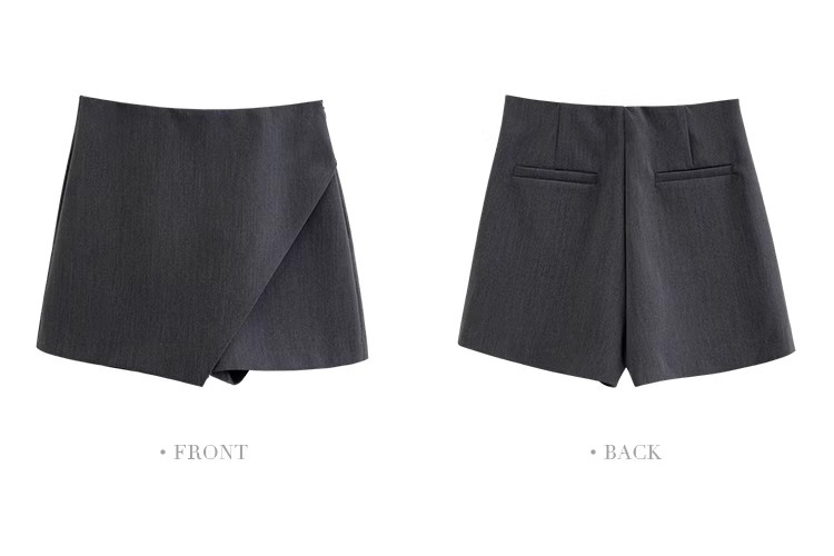 Fall Slimming Black Shorts Skirt with Academic Style