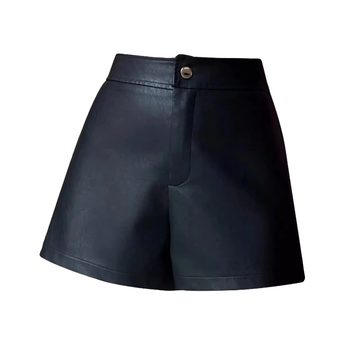 Women's Leather Shorts for Autumn Winter Slimming Design
