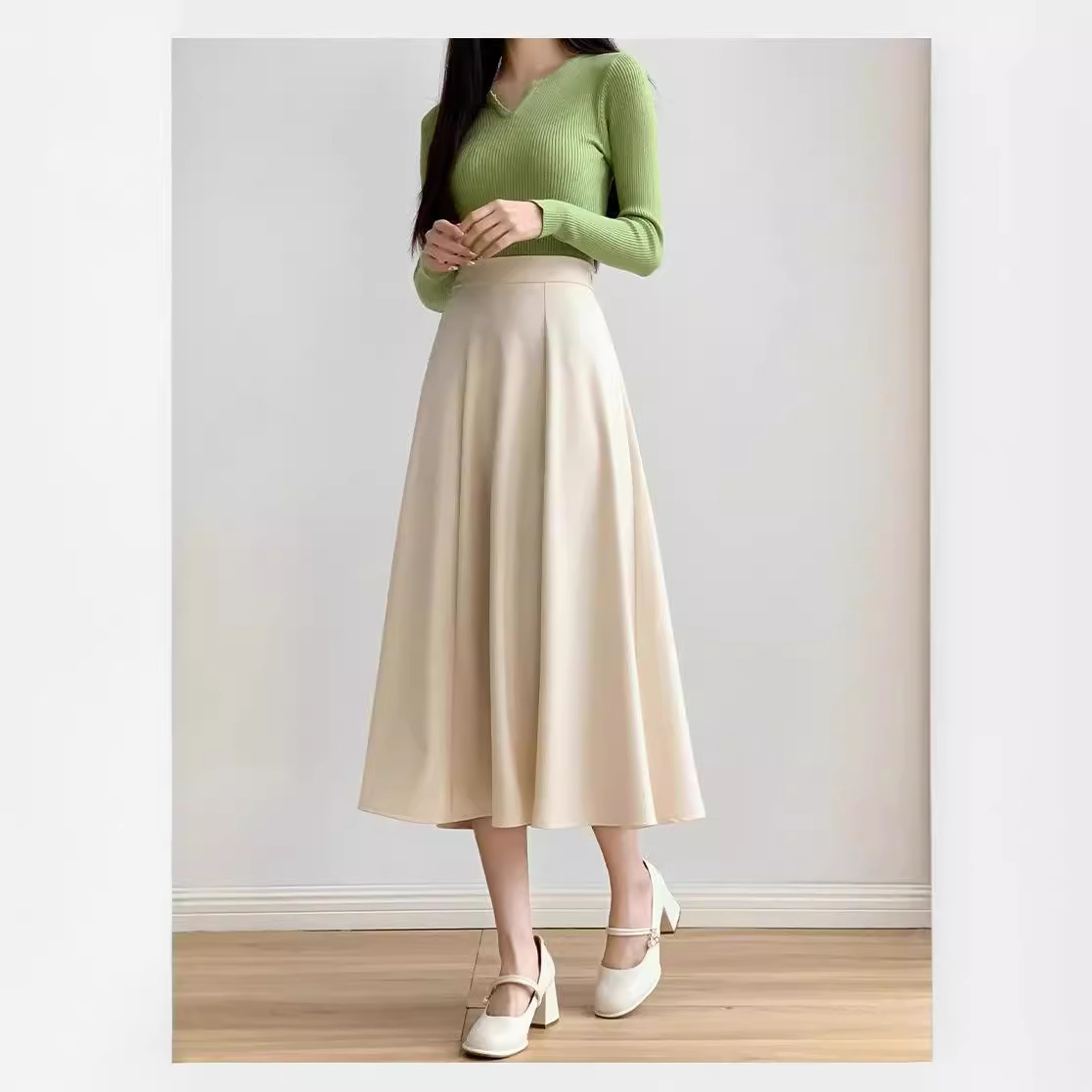 Women's Summer Black A-line Pleated Mini Skirt