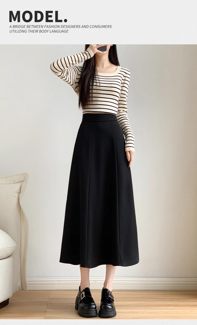 Women's Summer Black A-line Pleated Mini Skirt