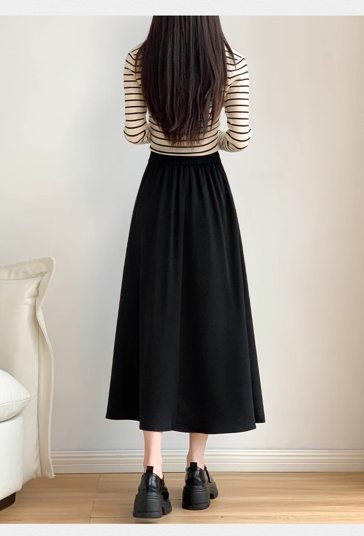 Women's Summer Black A-line Pleated Mini Skirt