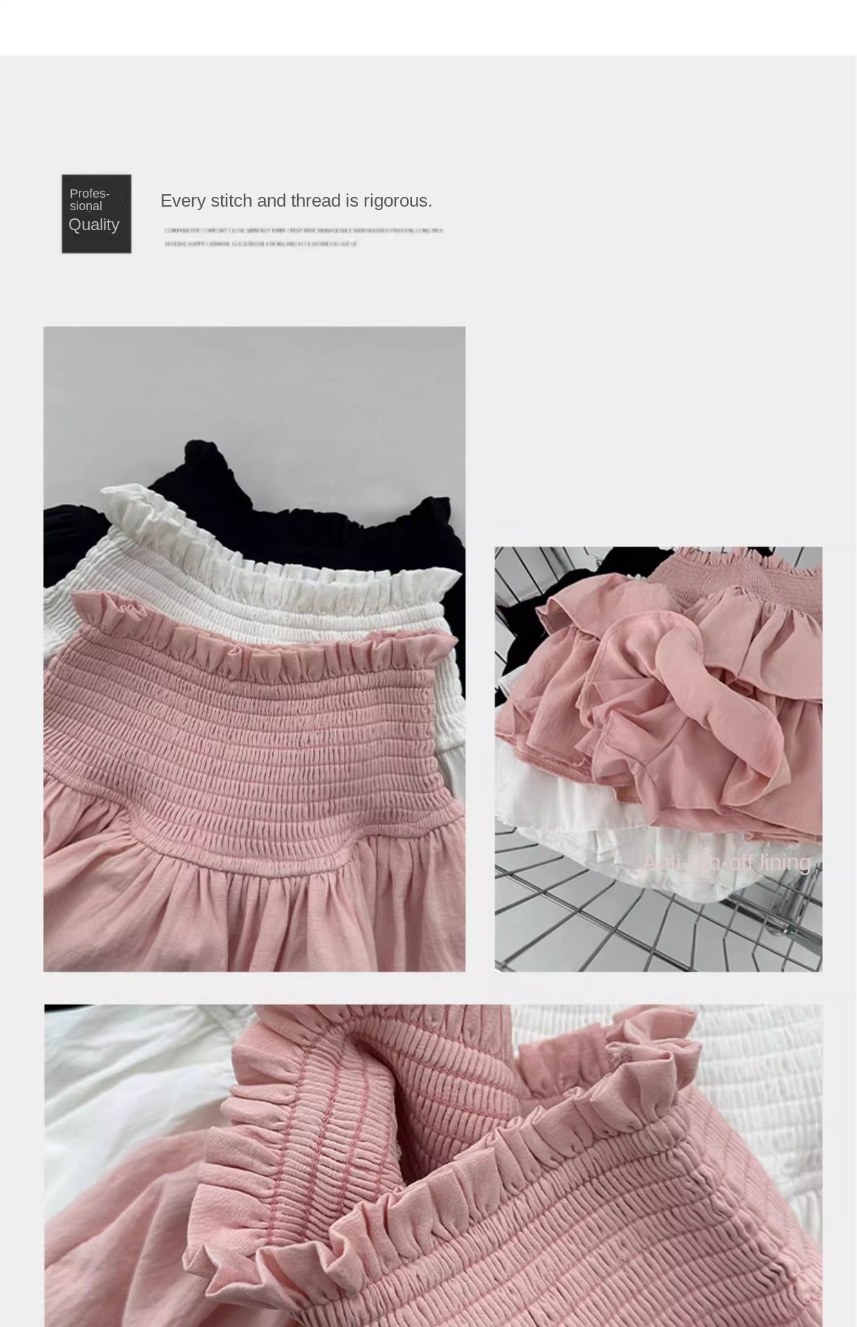 White Double - Layered A - Line Cake Mini Skirt for Women