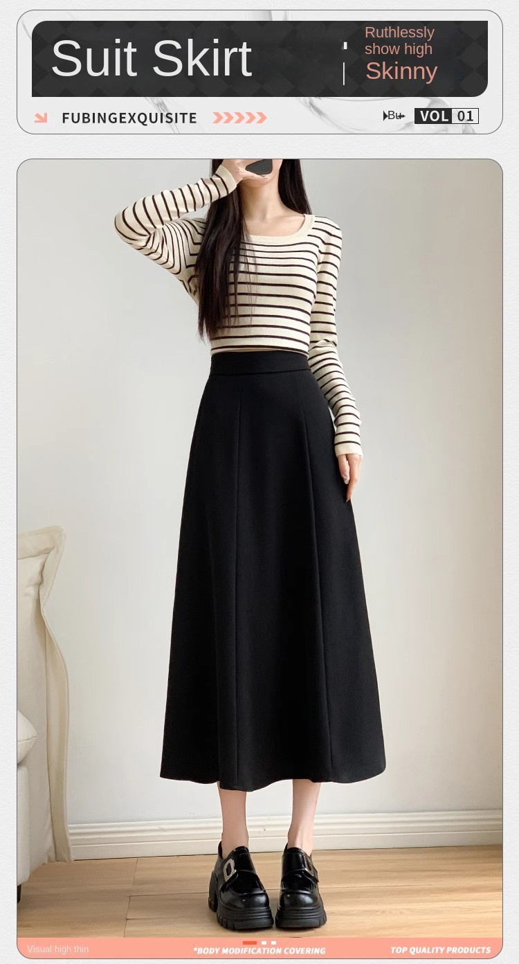 Women's Summer Black A-line Pleated Mini Skirt