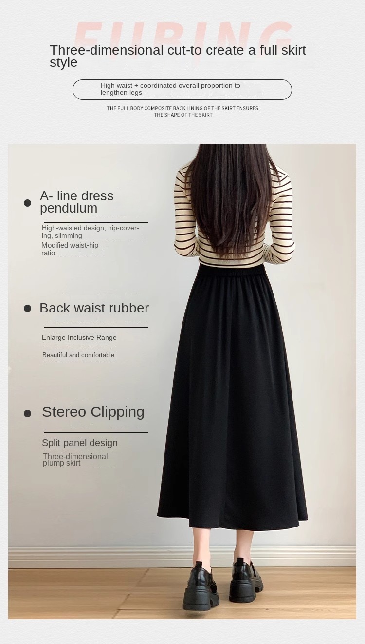 Women's Summer Black A-line Pleated Mini Skirt