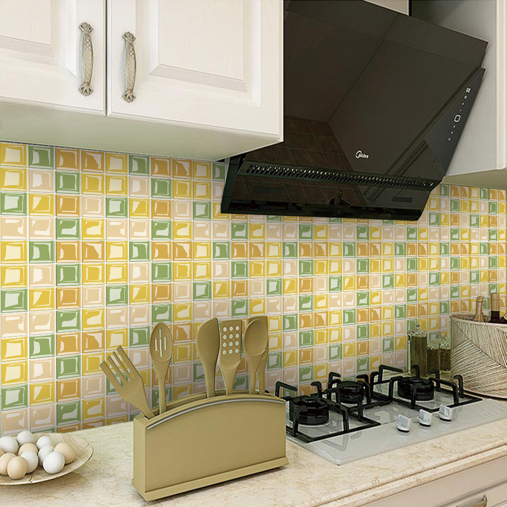 Removable Self - Adhesive Mosaic Wall Tiles for DIY Decoration