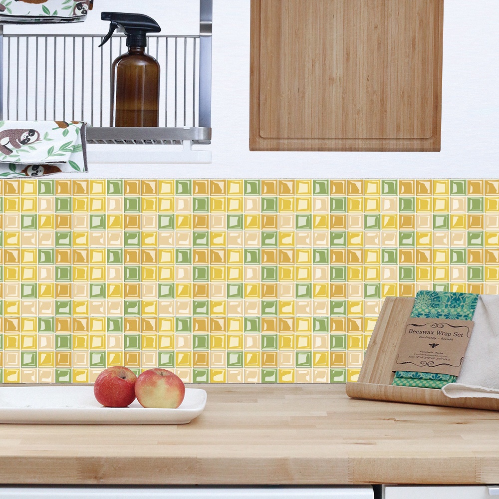 Removable Self - Adhesive Mosaic Wall Tiles for DIY Decoration