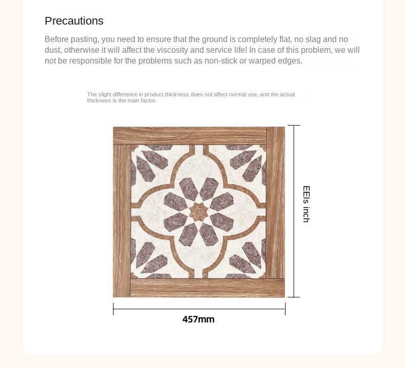 French Retro Self-adhesive Floor Stickers