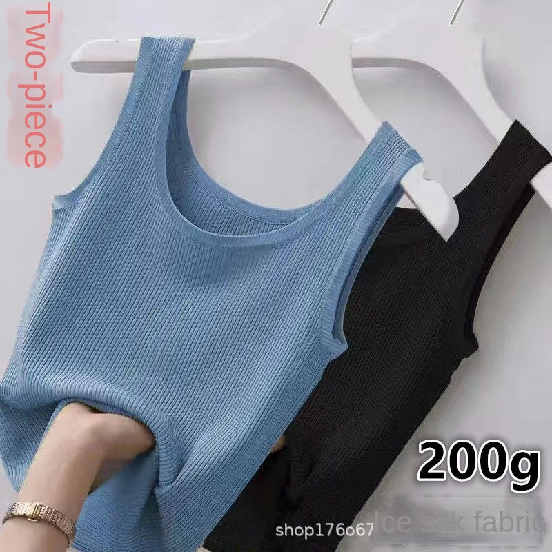 Women's Large Size Sleeveless Ribbed Summer Vest