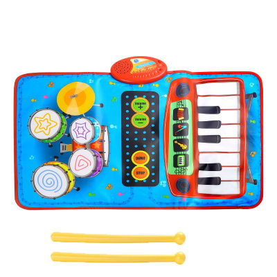Kids Music Piano Drums 2 - in - 1 Play Mat