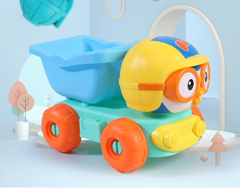 Kids Beach Toy Set with Sand Pail, Shovel and Trolley