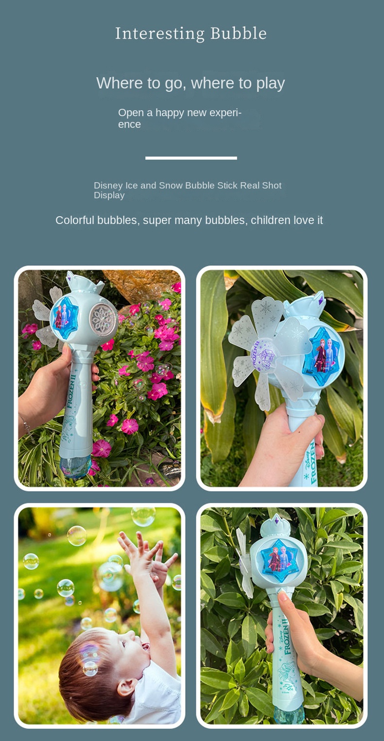 Girls Electric Bubble Magic Wand Toy