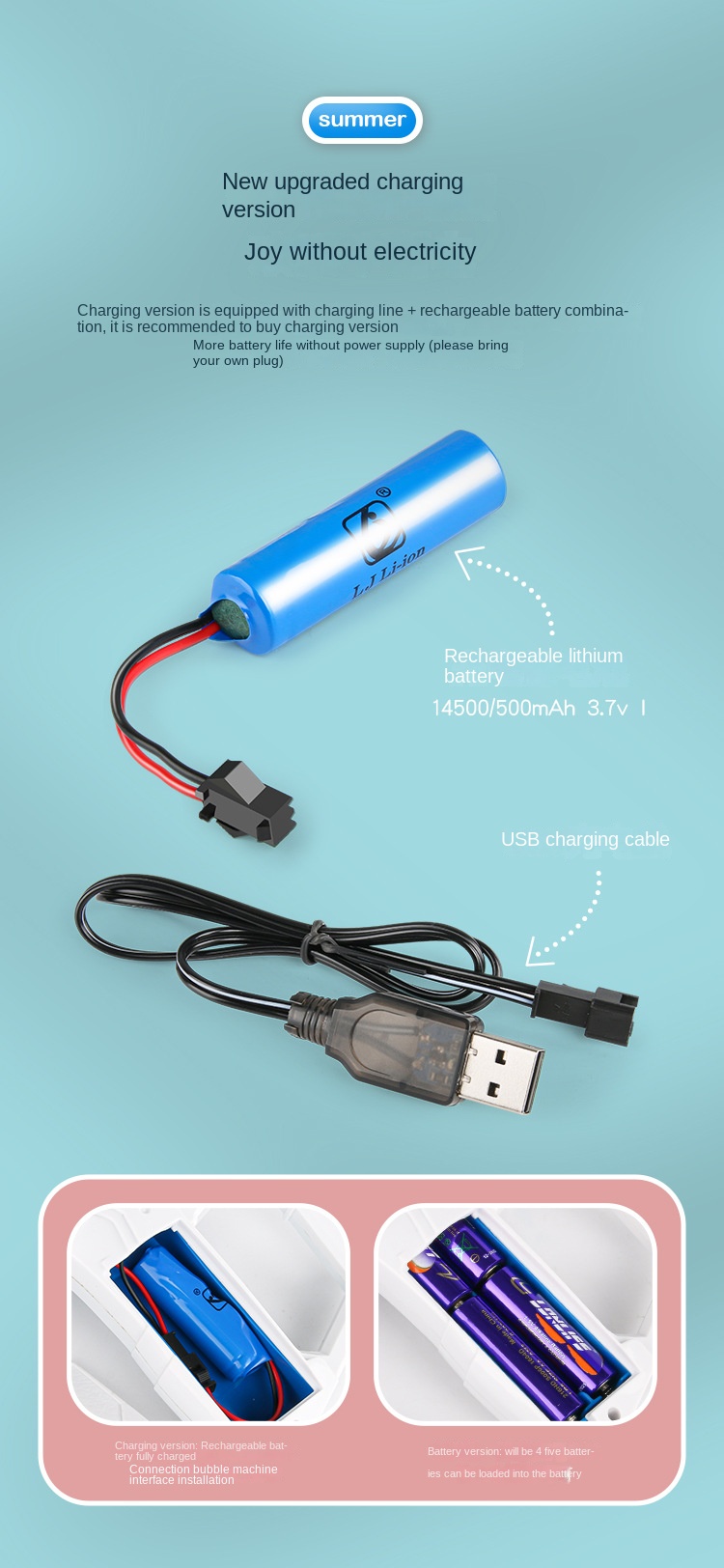 42-Hole Rocket Bubble Gatling Toy for Kids