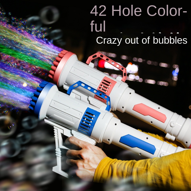42-Hole Rocket Bubble Gatling Toy for Kids