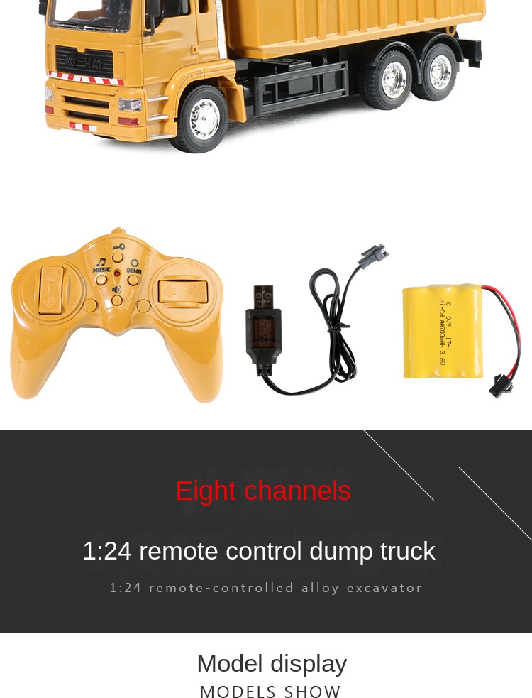 Remote Control Construction Truck Toy