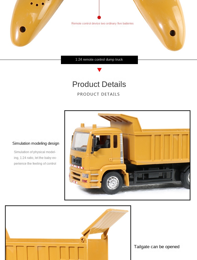 Remote Control Construction Truck Toy