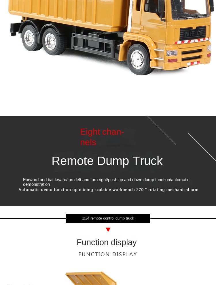 Remote Control Construction Truck Toy