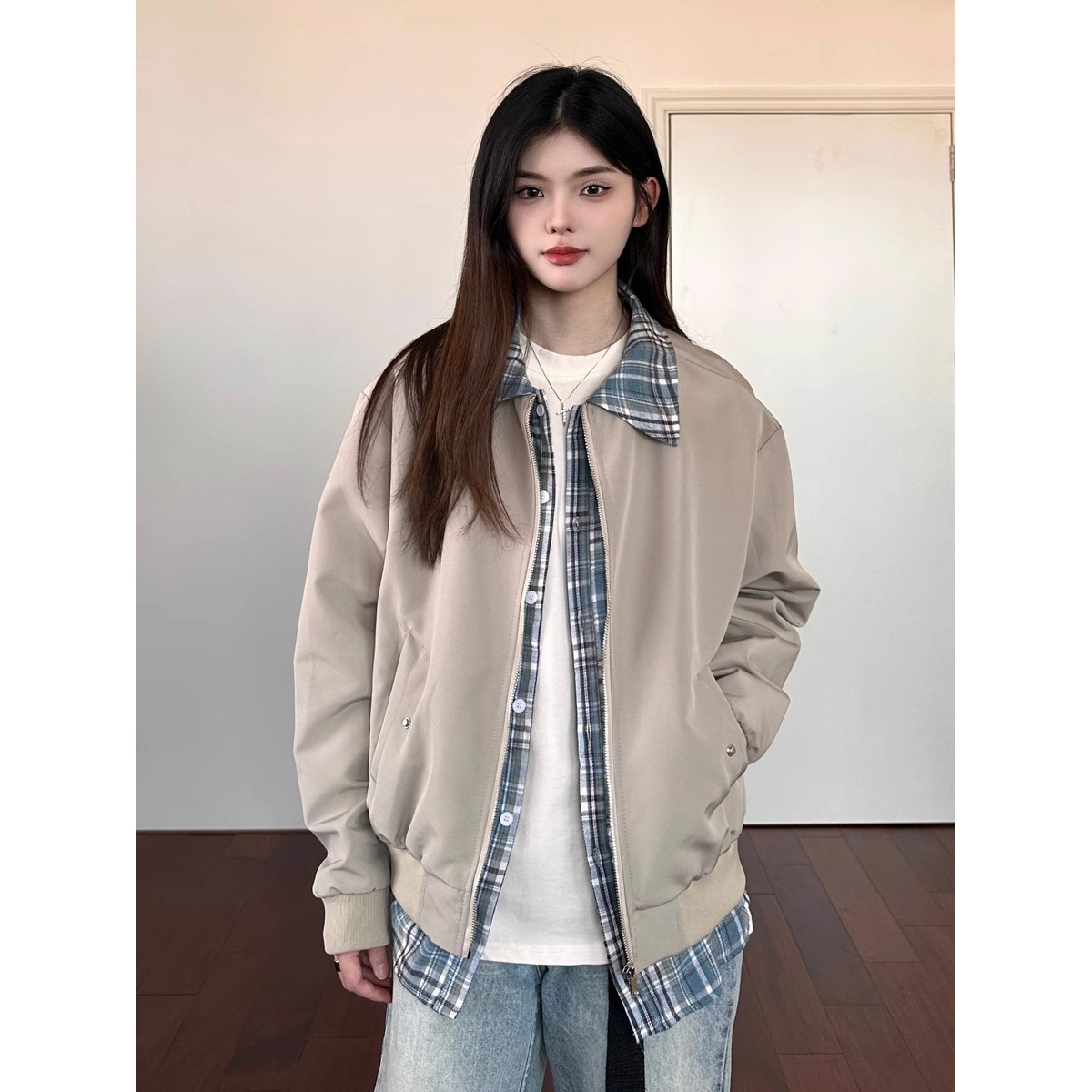 Women's Cleanfit Faux Two - Piece Collared Jacket