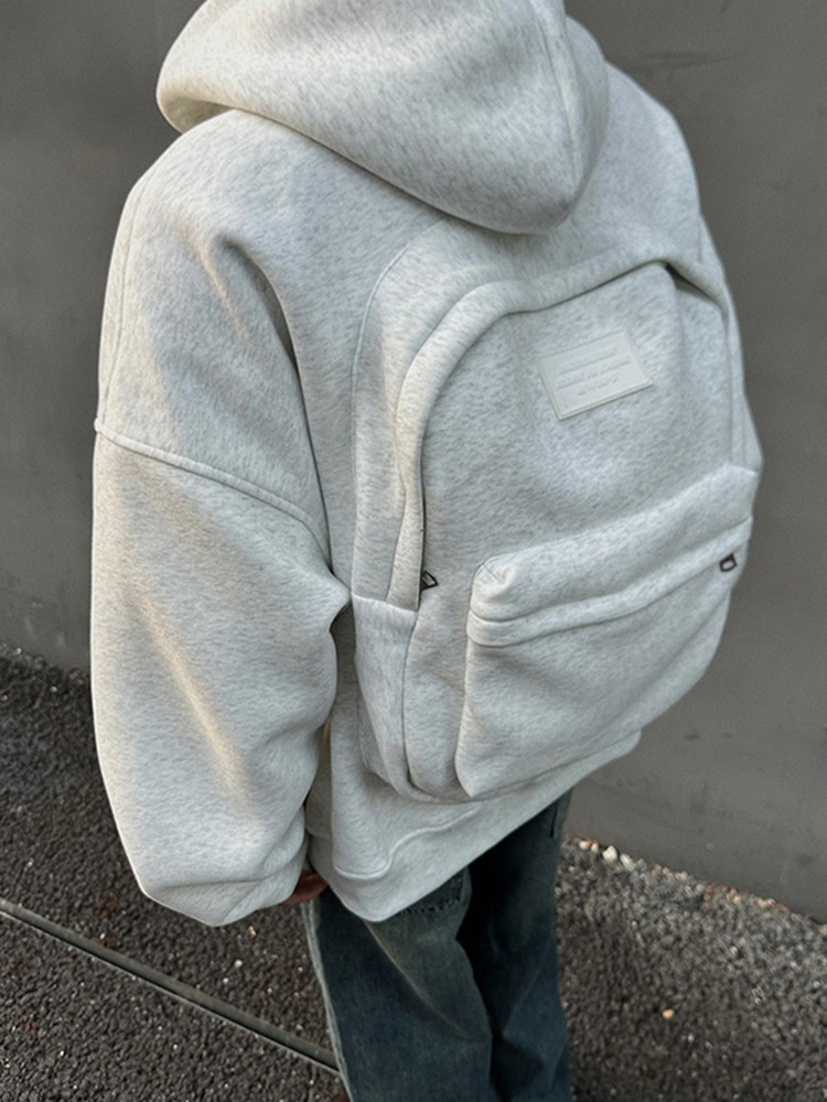 Men's Boxy Hooded Cardigan Sweatshirt for Spring and Autumn