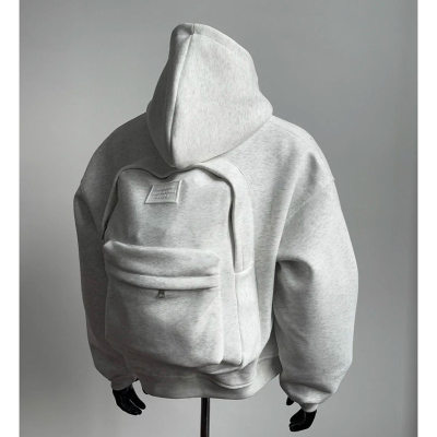 Men's Boxy Hooded Cardigan Sweatshirt for Spring and Autumn