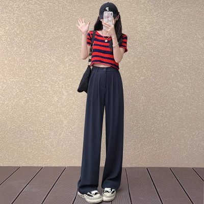 Women's Summer Ice Silk Wide-Leg Trousers