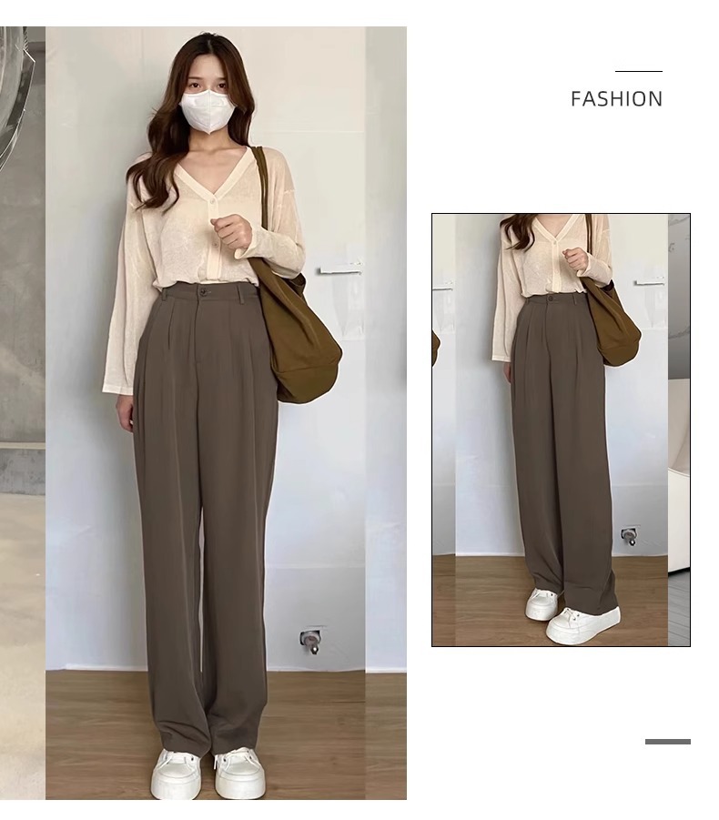 Women's Summer Ice Silk Wide-Leg Trousers