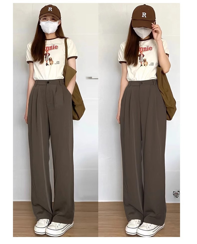 Women's Summer Ice Silk Wide-Leg Trousers