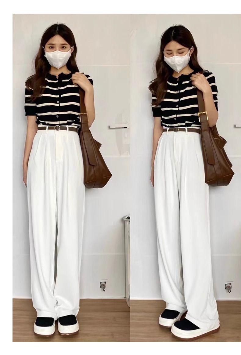 Women's Summer Ice Silk Wide-Leg Trousers