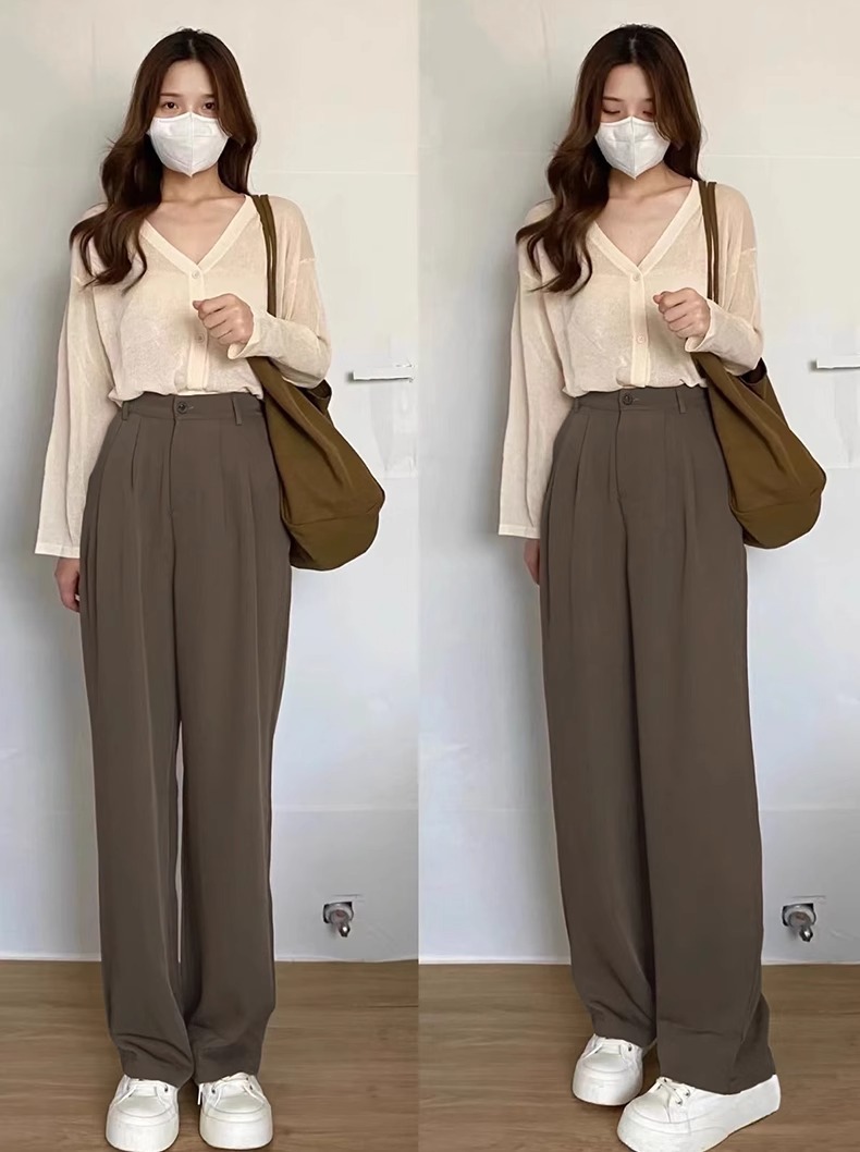 Women's Summer Ice Silk Wide-Leg Trousers