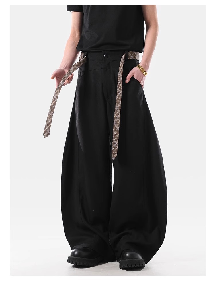 Men's Summer American Street Cleanfit Wide-Leg Trousers