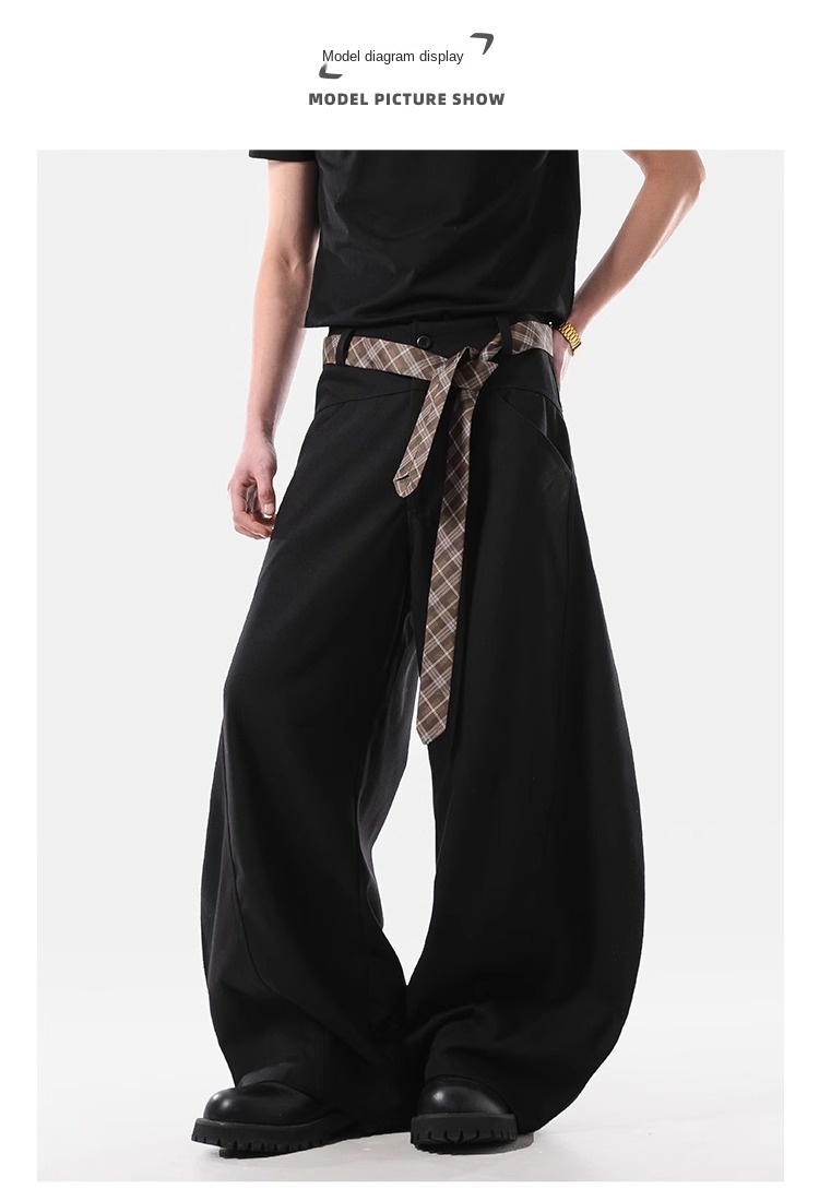 Men's Summer American Street Cleanfit Wide-Leg Trousers