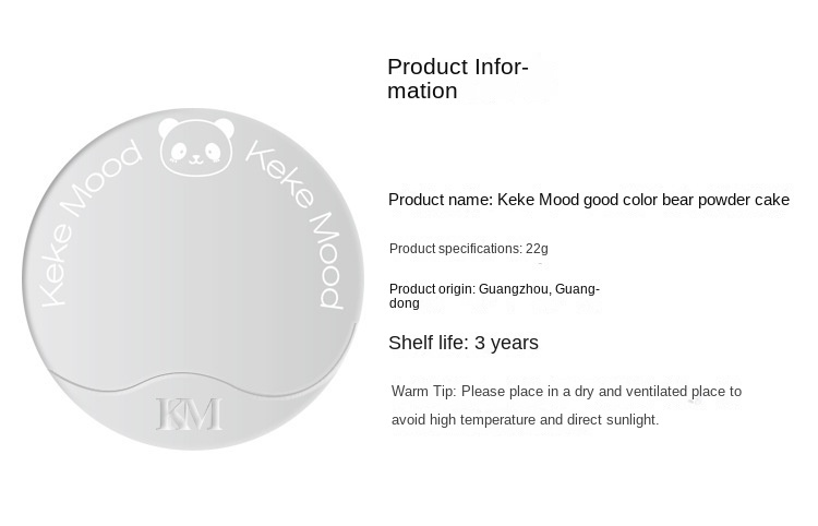 Bear Compact Powder for Concealer and Long - lasting Makeup