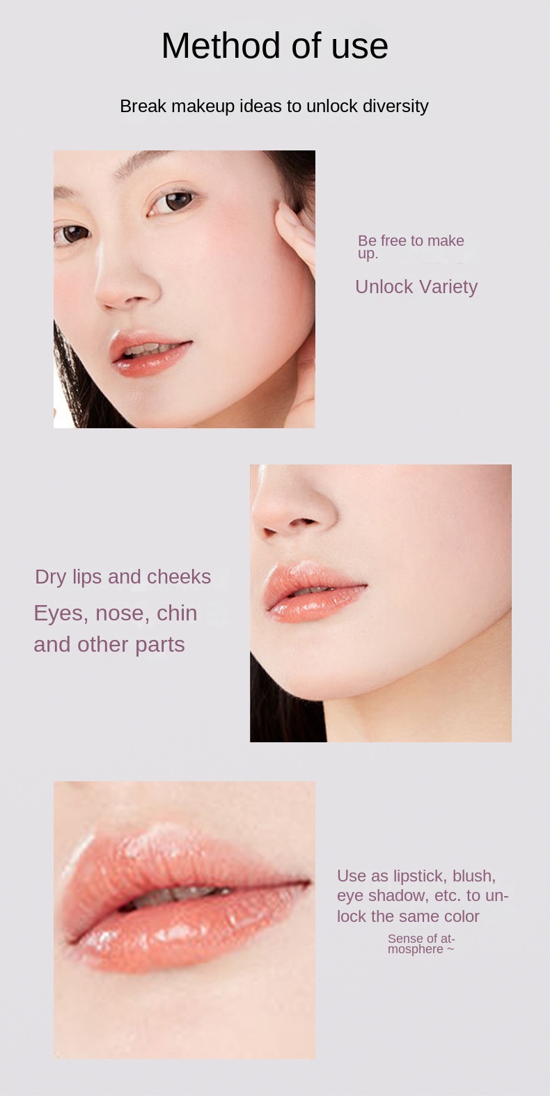 Versatile Makeup Stick for Lips, Cheeks & Eyes