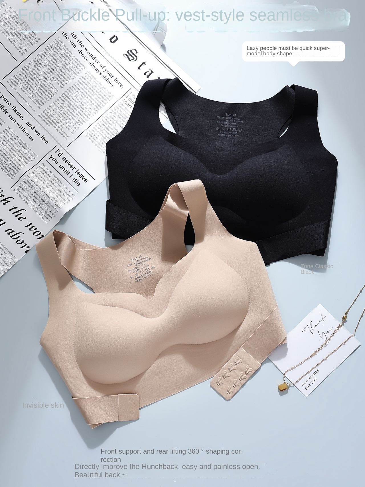 Posture - Correcting Invisible Front - Clip Bra