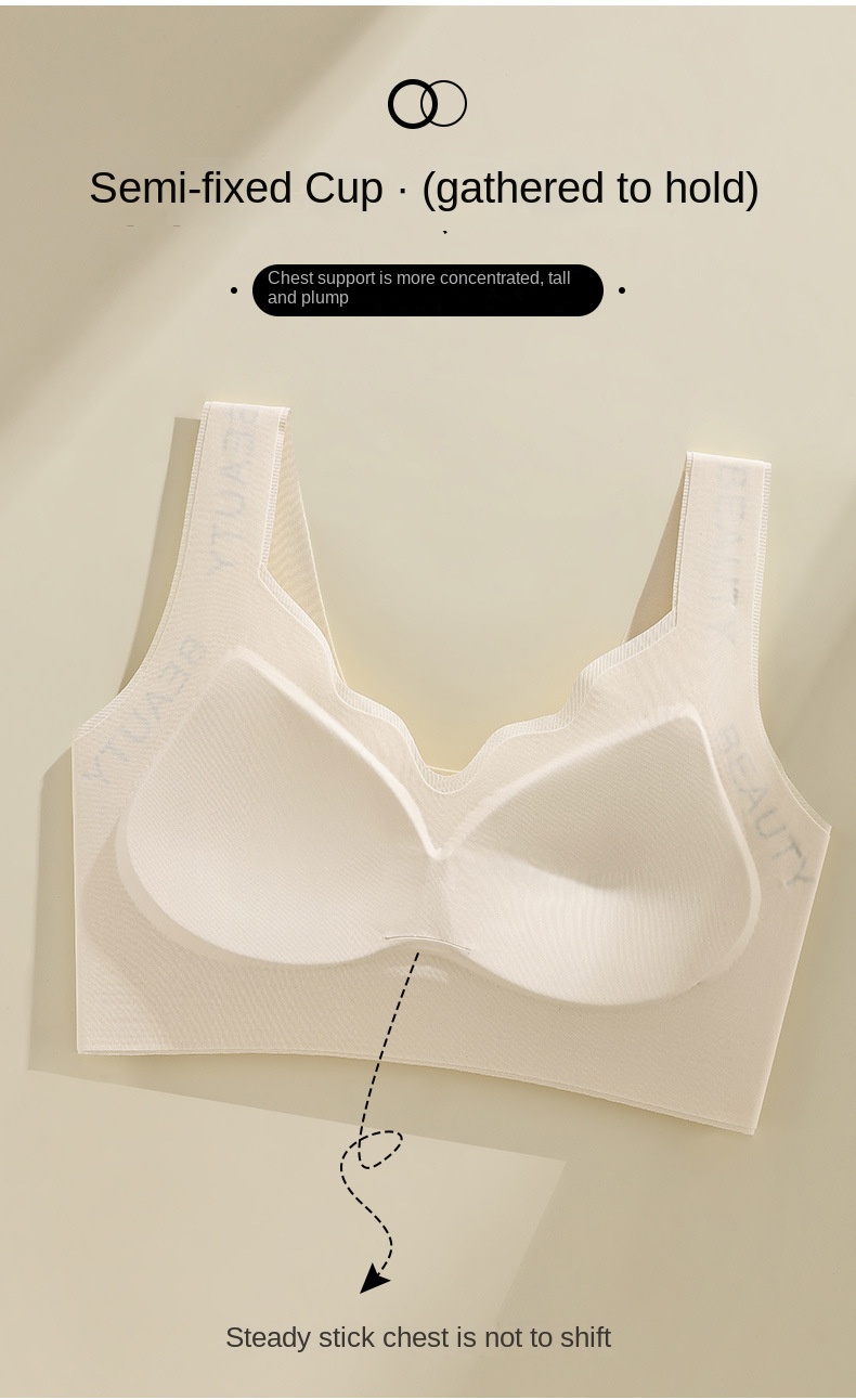 Women's Seamless Back Beauty Sports Bra for Large Breasts