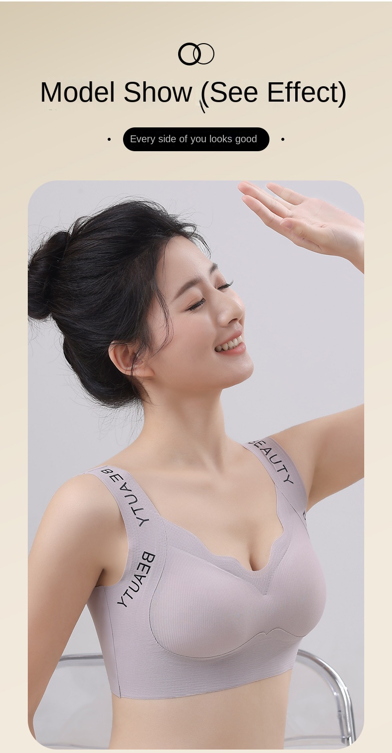 Women's Seamless Back Beauty Sports Bra for Large Breasts