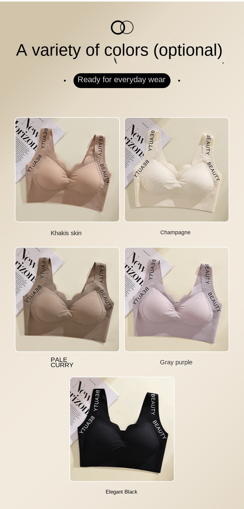 Women's Seamless Back Beauty Sports Bra for Large Breasts