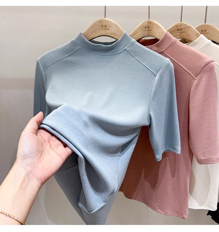 Women's Fall Winter Plus Size 3/4 Sleeve T-Shirt Top